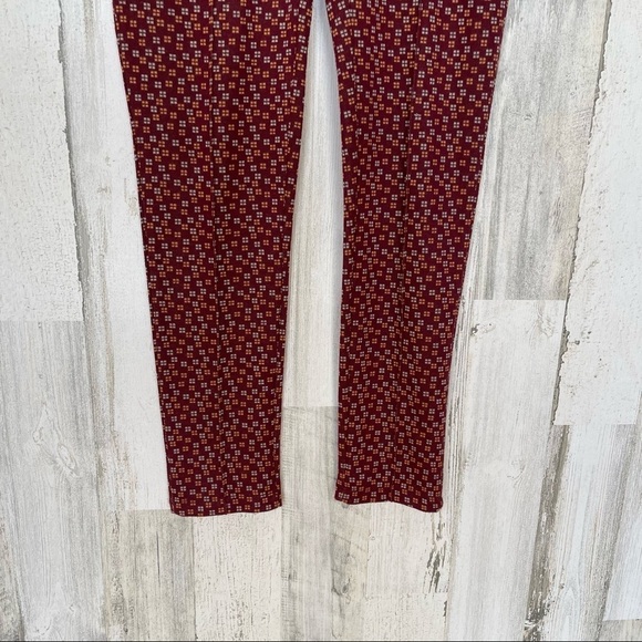 Free People Carnaby Pattern Stretch Slim Fit Pants Size 0 - Picture 5 of 10